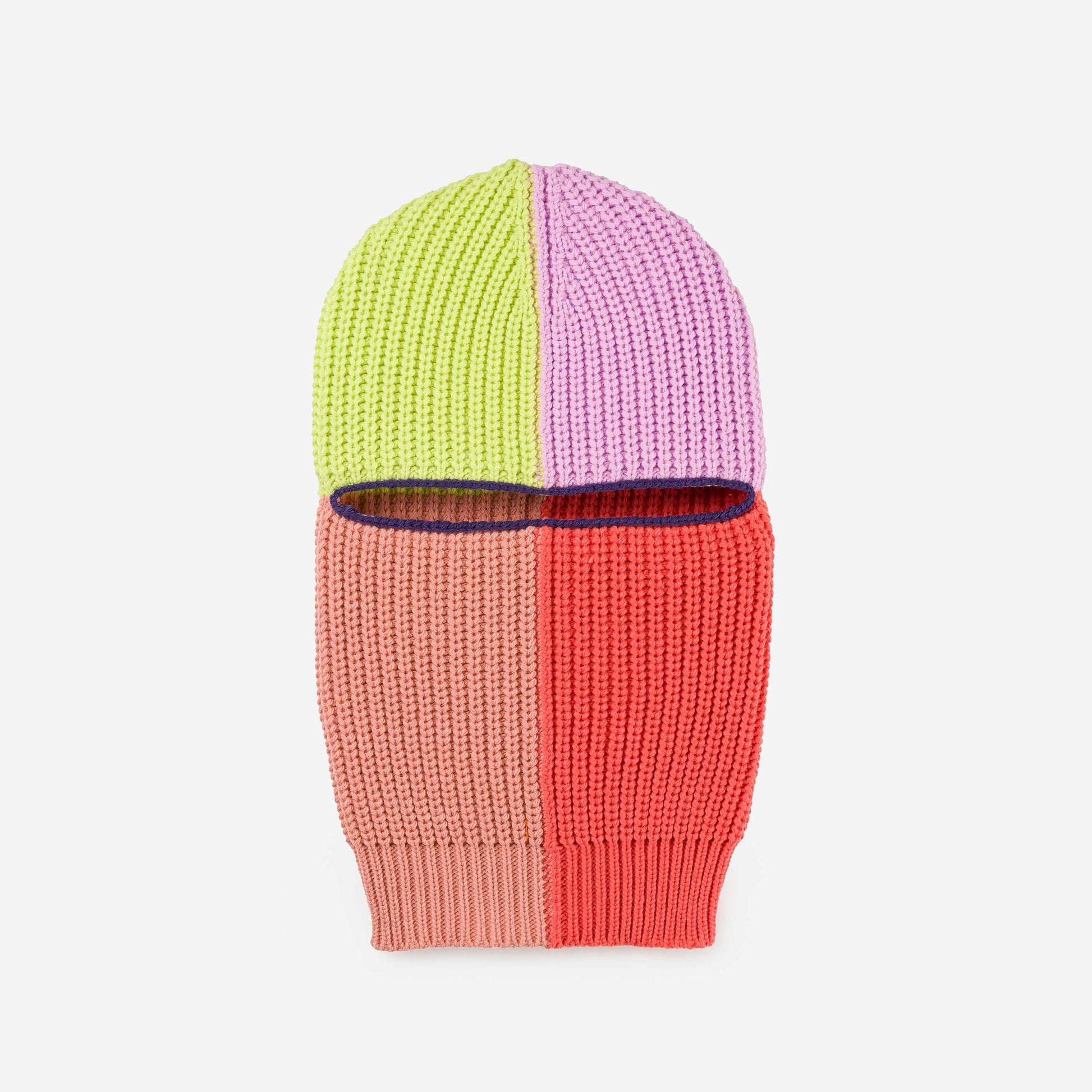 Quattro Knit Balaclava - Lime Coral