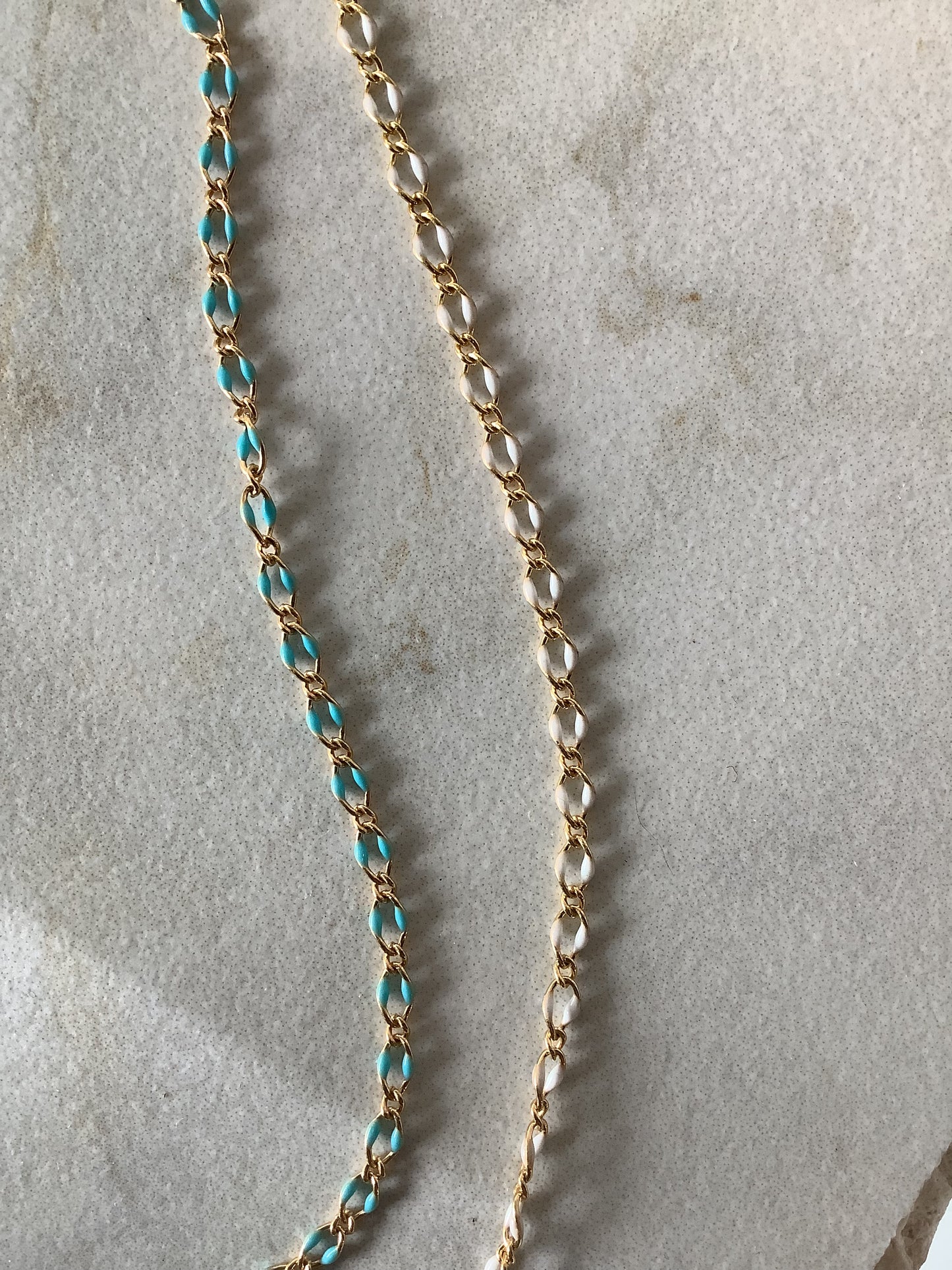 Enamel Chain Link Necklace