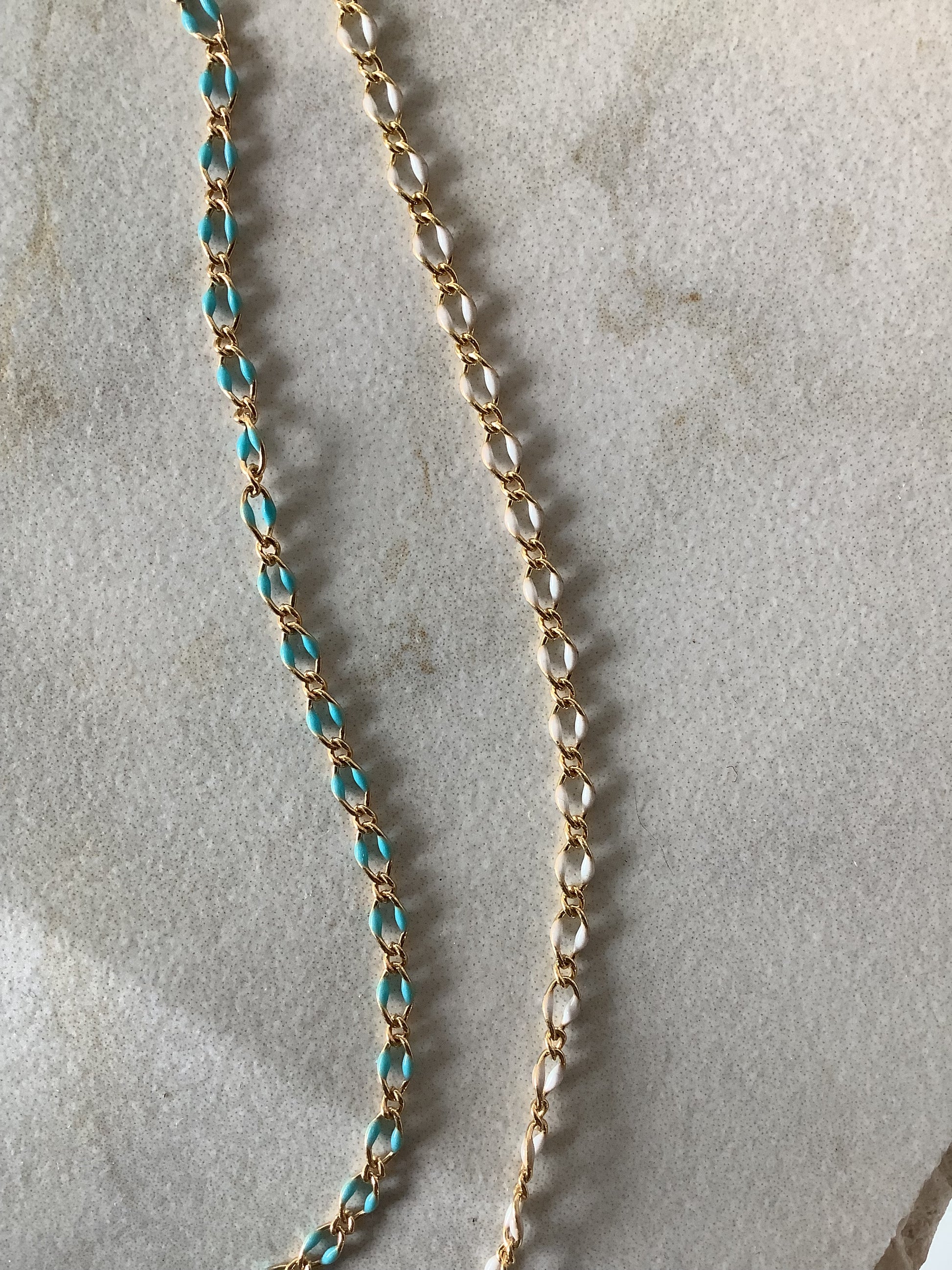 Enamel Chain Link Necklace