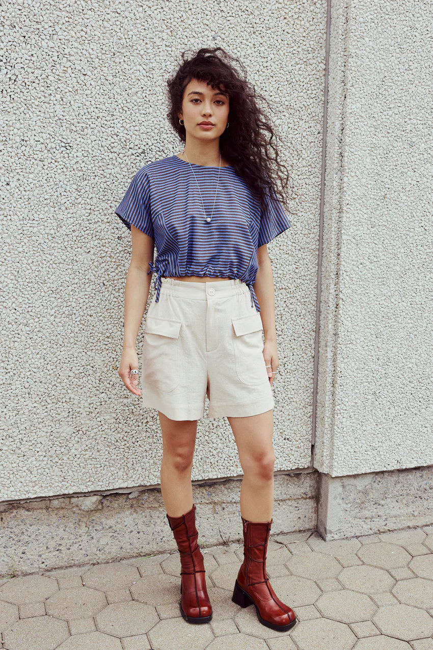 Eve Gravel Zahara Shorts in Vermillion