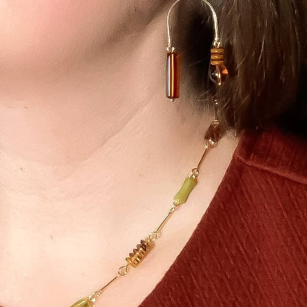 Composition Earrings in Mocha