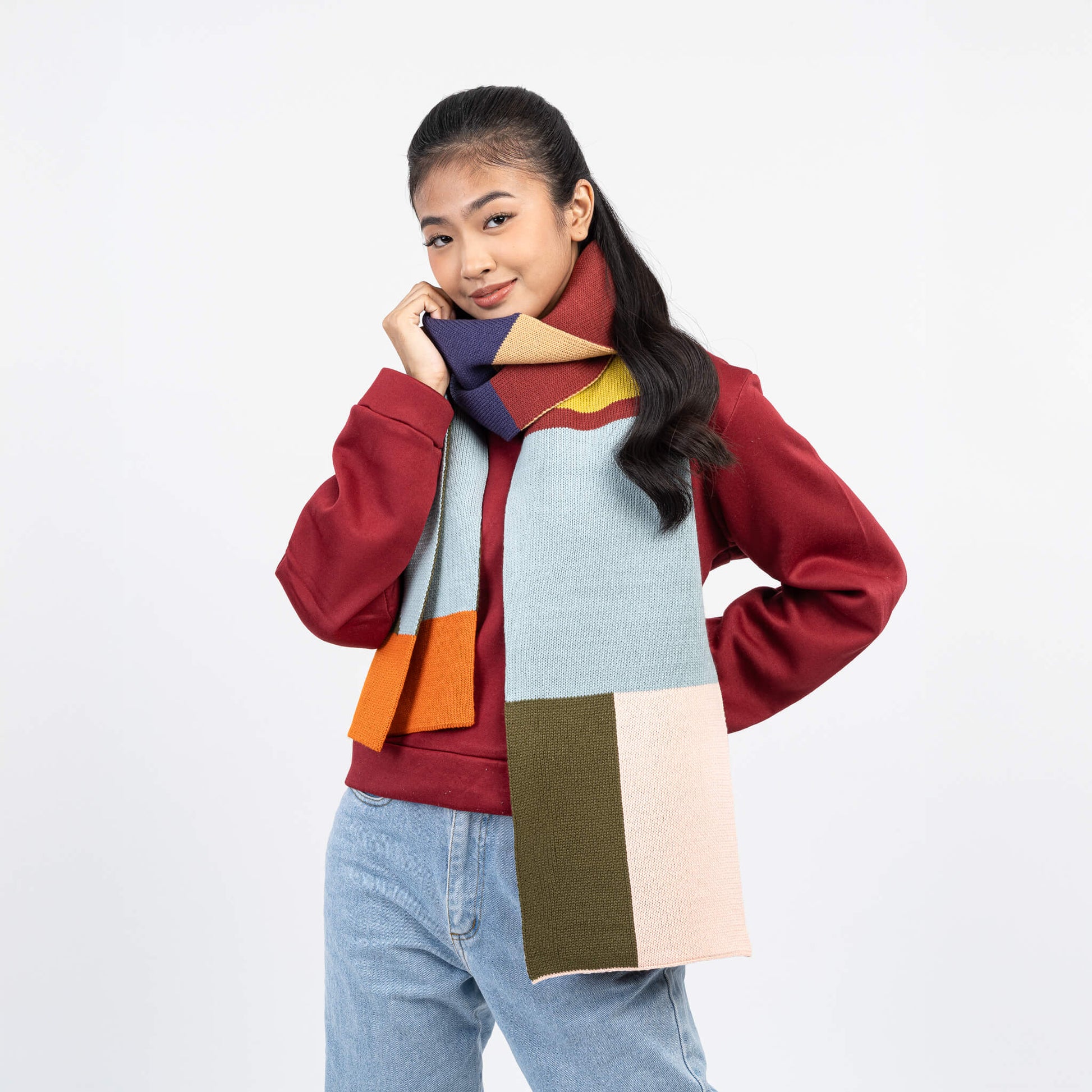 Mismatch Big Scarf in Desert