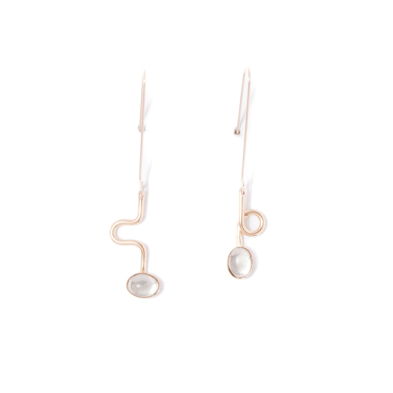 Crystal Contour Drop Earrings