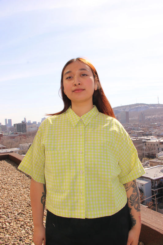 Eve Gravel Loounie Shirt in Natural/Lime