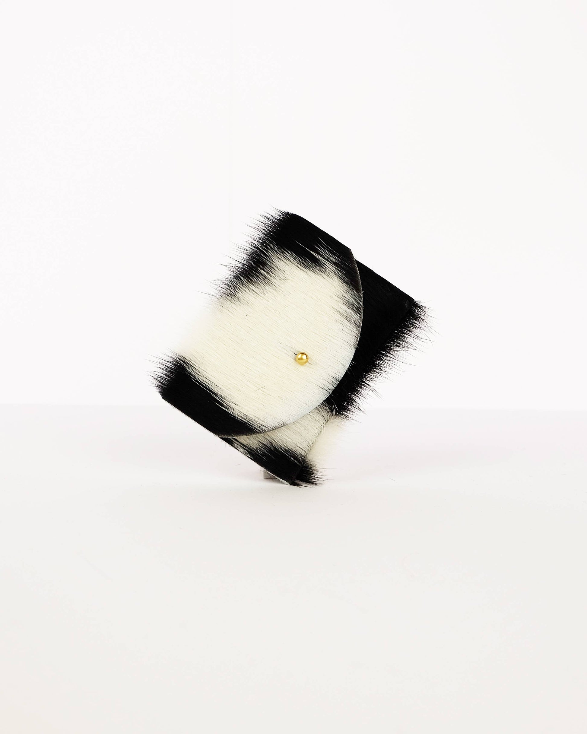 Cardholder - Black + White Hair on Hide