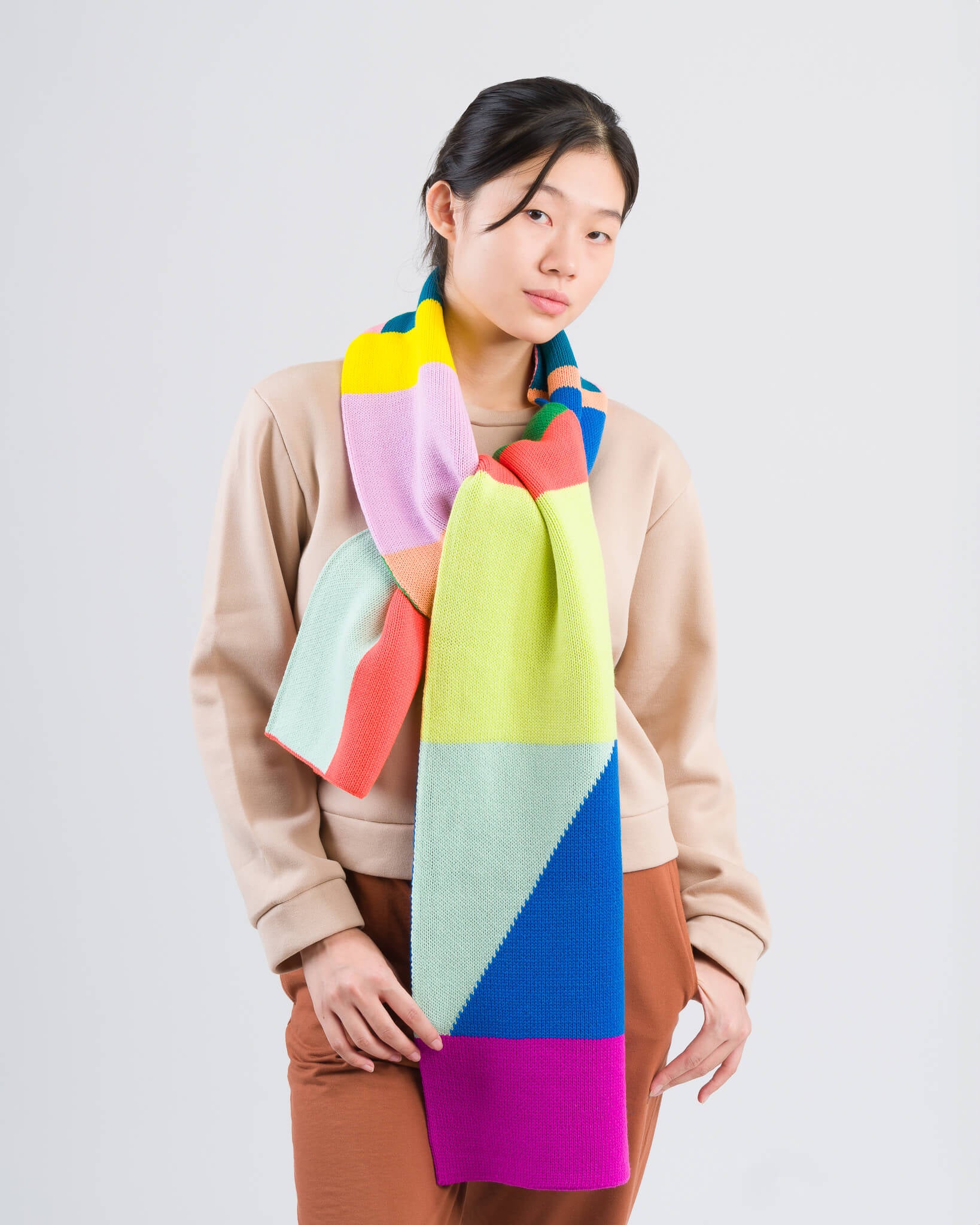 Mismatch Big Scarf in Rainbow