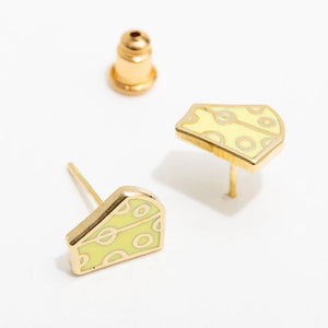 Cheese Enamel Stud Earrings