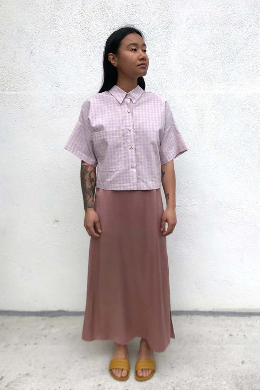 Eve Gravel Loounie Shirt in Natural/Lilac