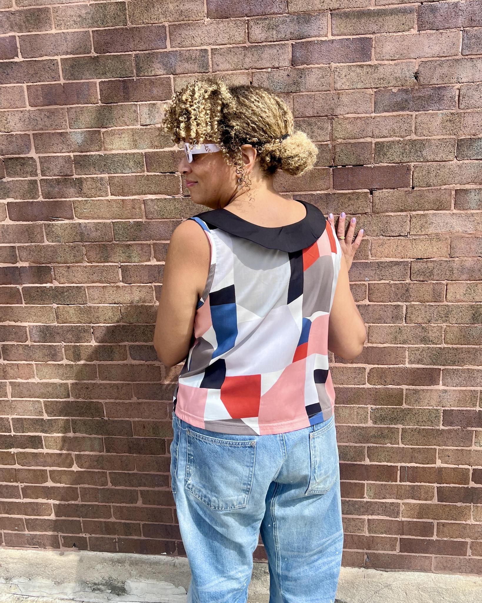 Pointed Collar Tank - Abstract Art Print