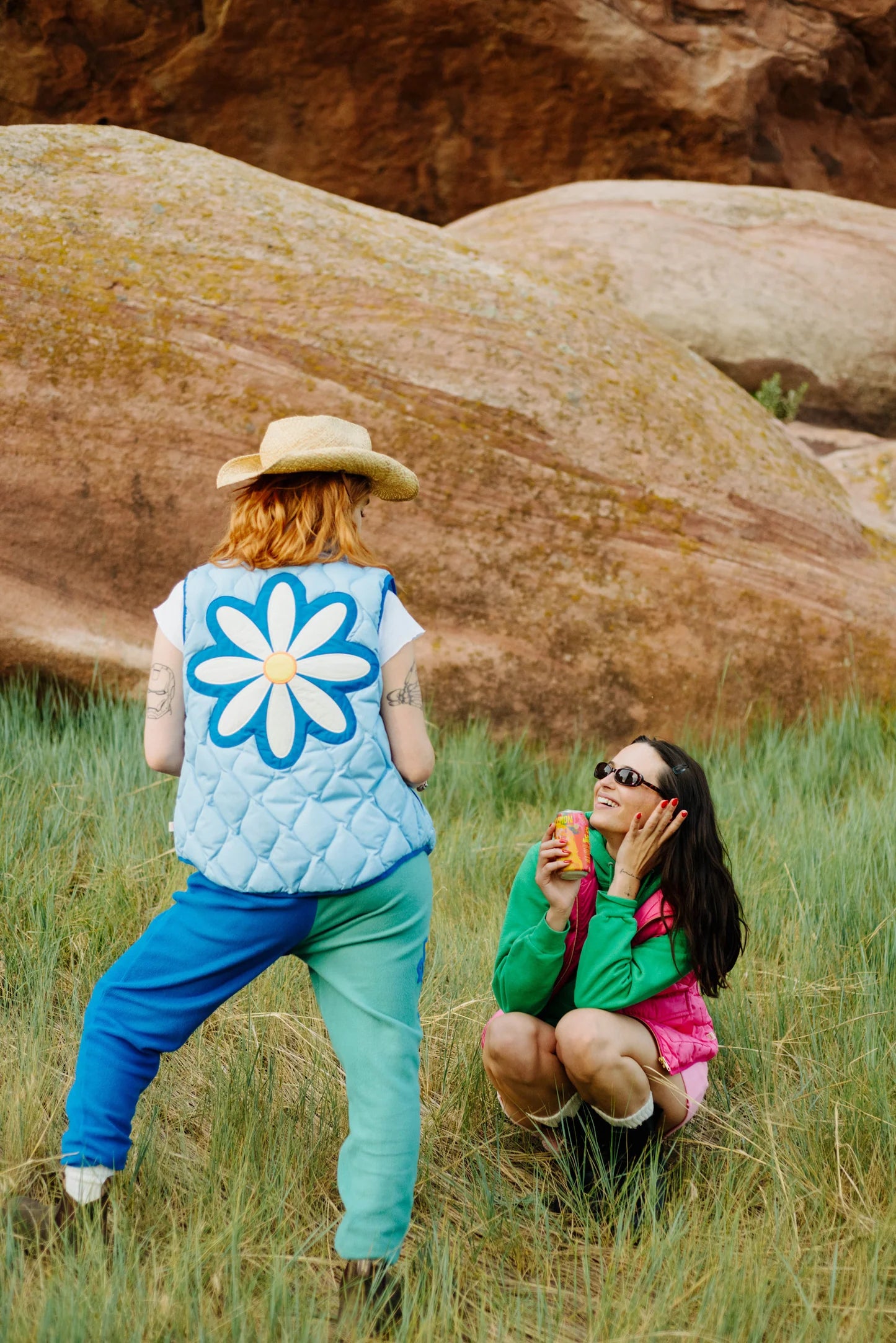 Daisy Vest in Baby Blue