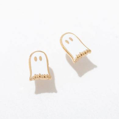 Ghost Enamel Stud Earrings