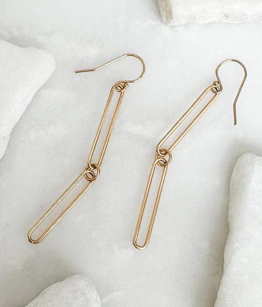 Double Link Chain Earrings