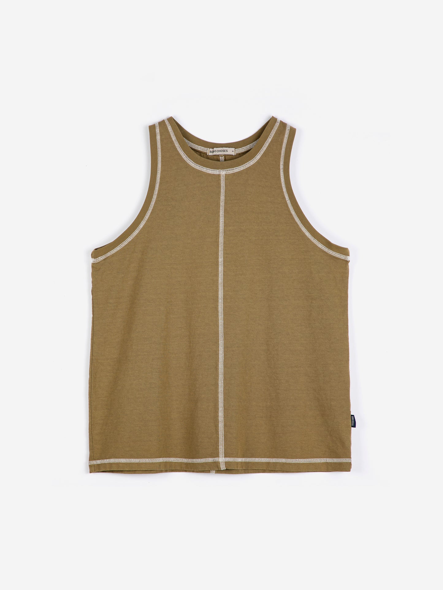 Slub Cotton Olive Tank