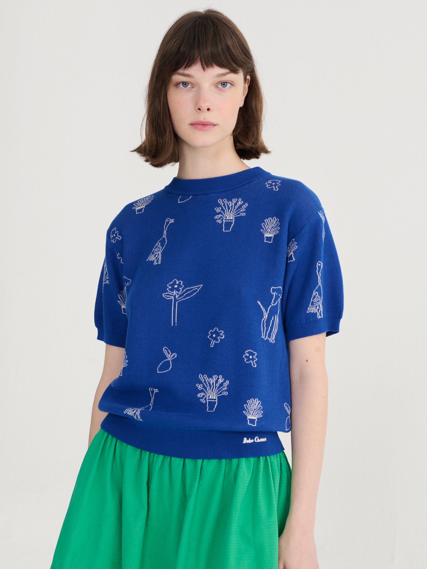 Summer Trip Cobalt Cotton Jumper