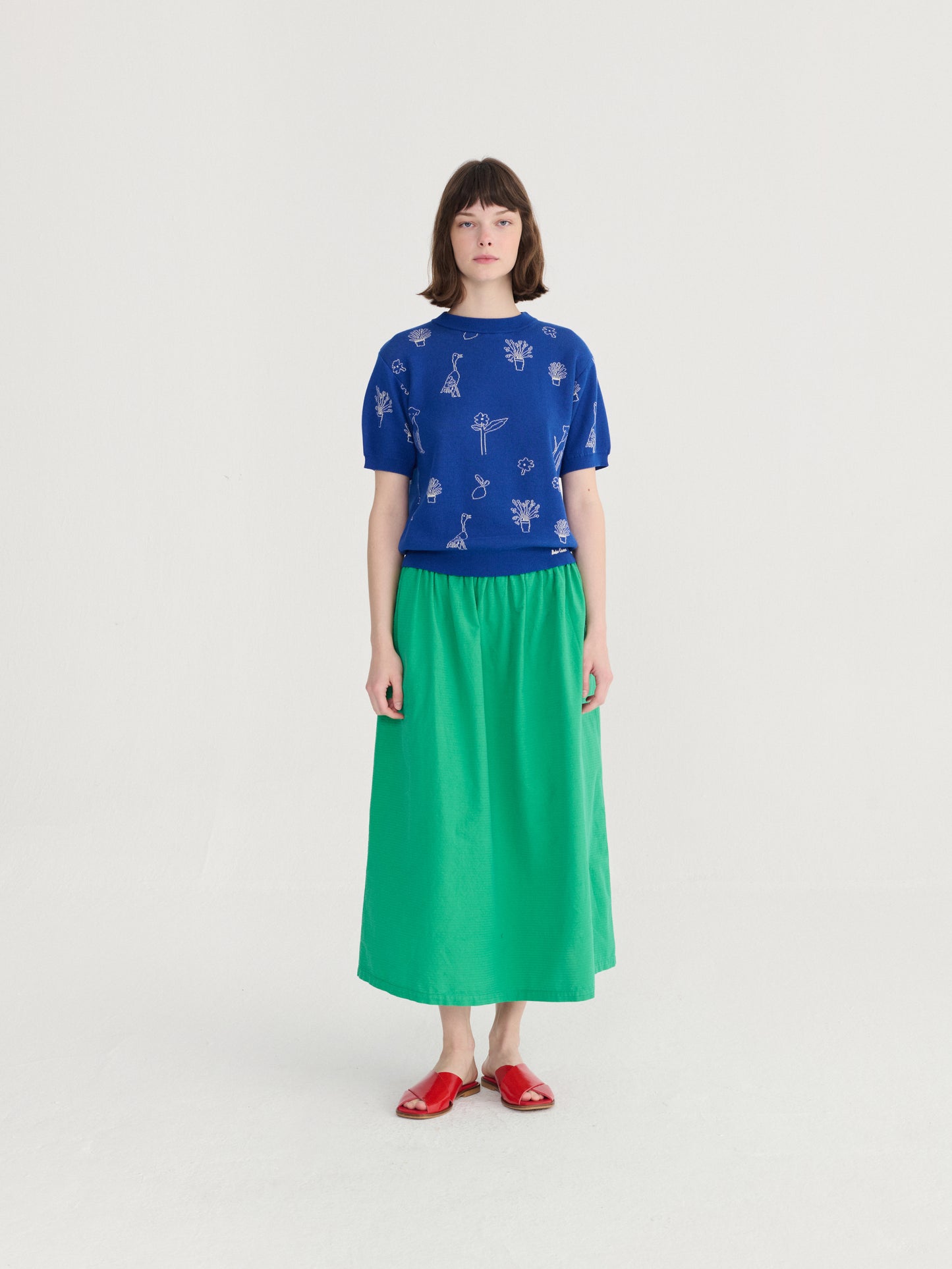 Summer Trip Cobalt Cotton Jumper