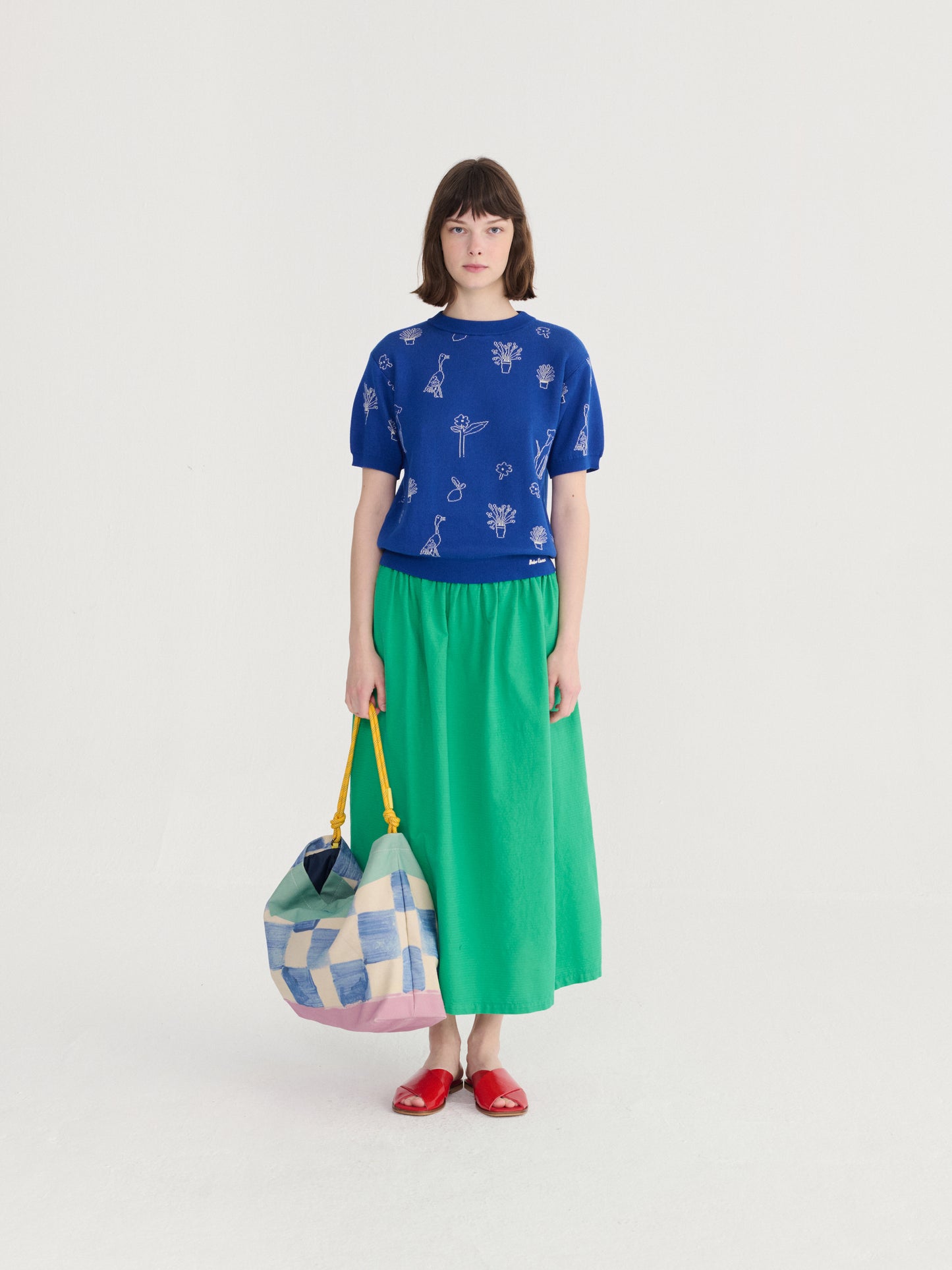 Summer Trip Cobalt Cotton Jumper