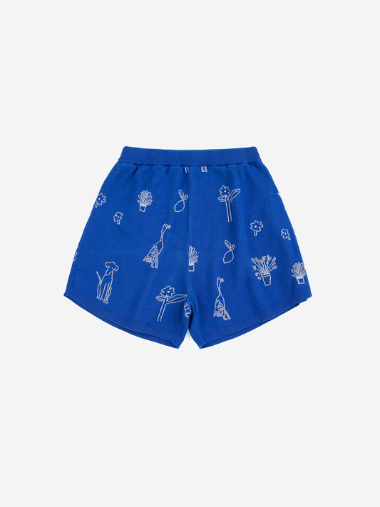 Summer Trip Cobalt Cotton Shorts