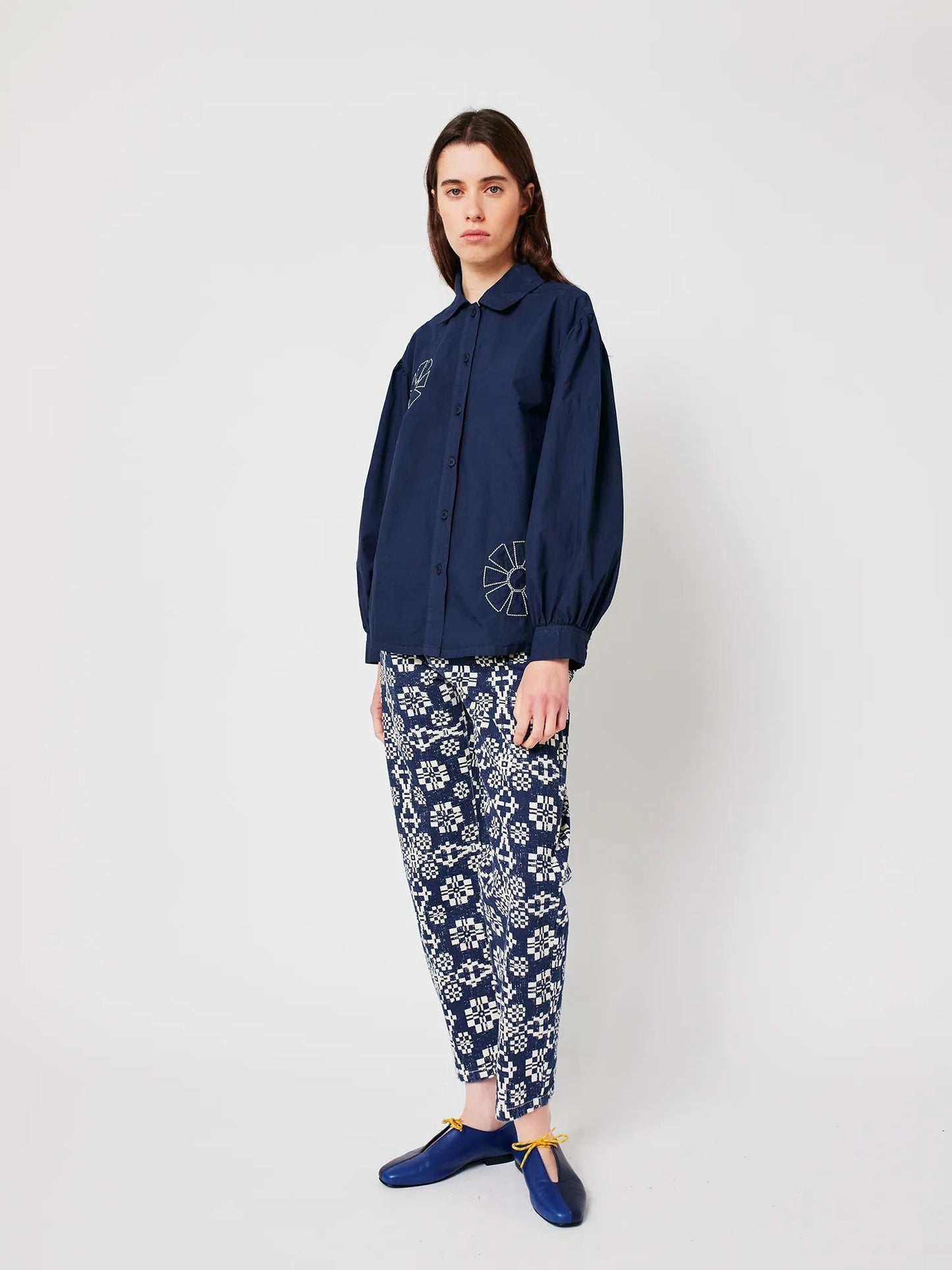 Embroidered Daisy Shirt