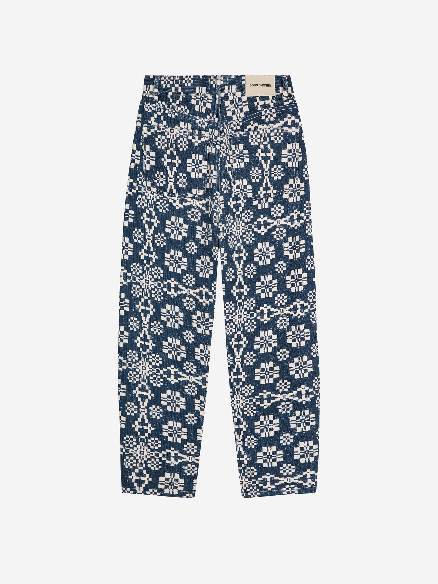 Kaleidoscope Pattern High Waisted Jeans