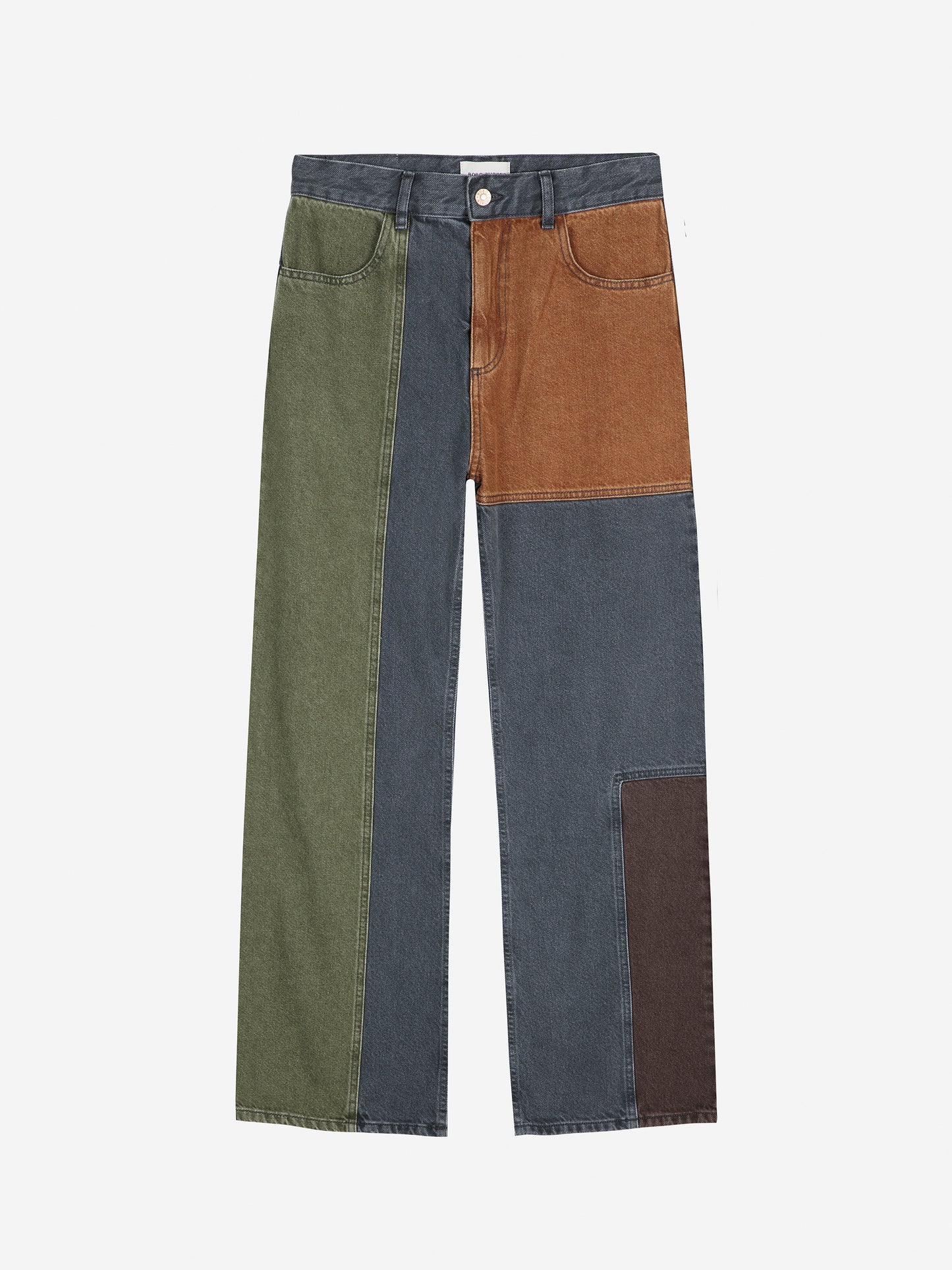 Color Block Denim Pants