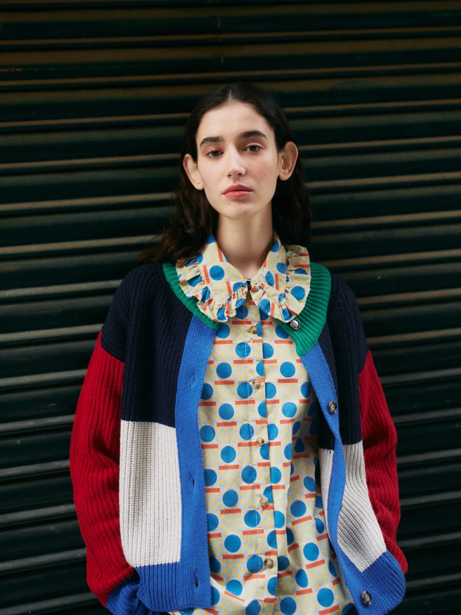 Color Blocked Cardigan