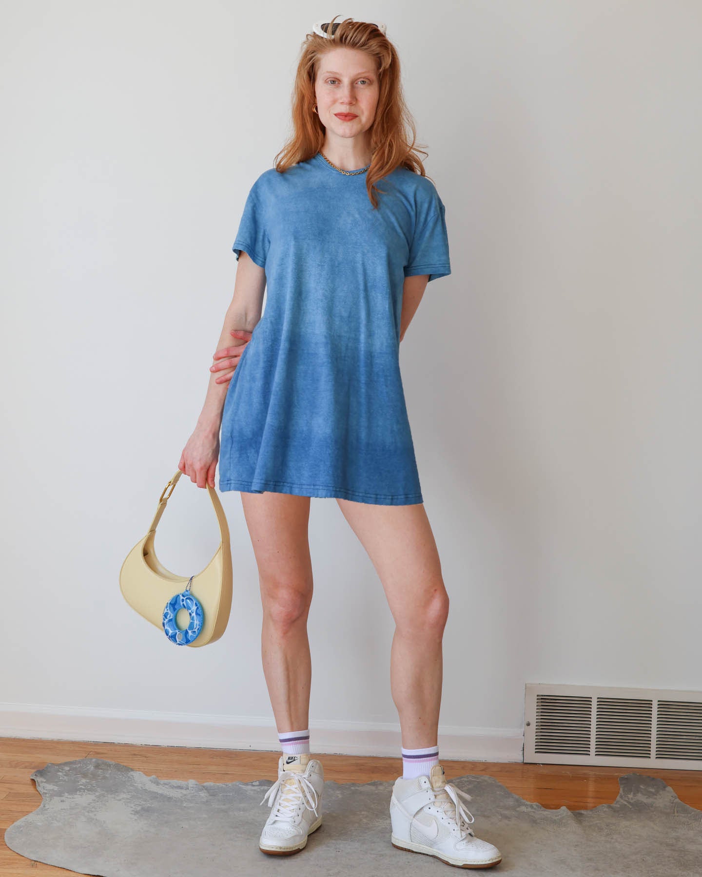 Imani Tee Dress - Blue