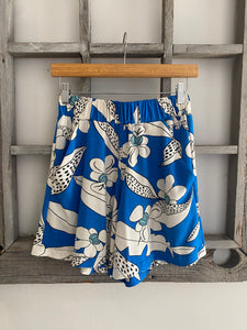 Blue Orchid Print Shorts