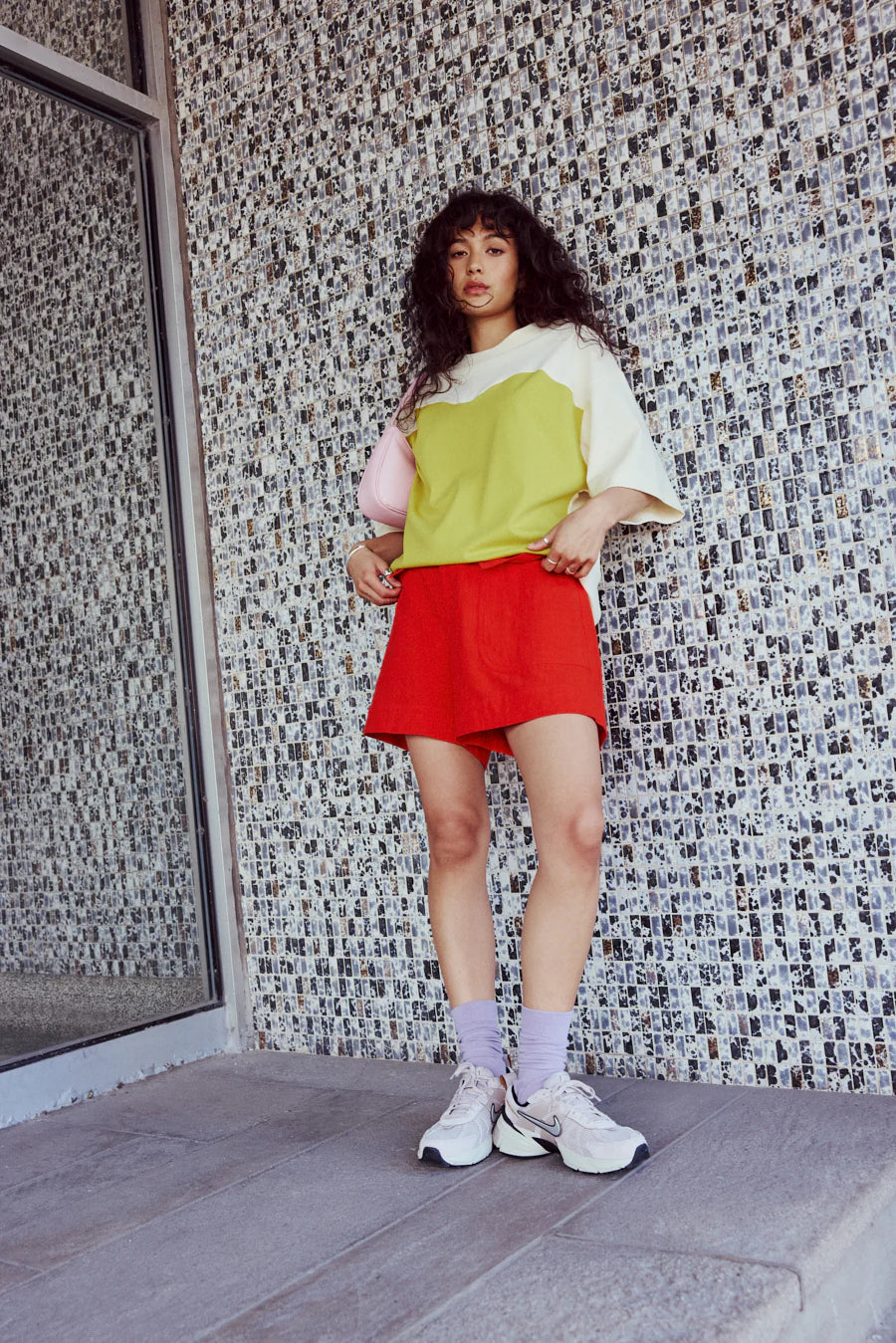 Eve Gravel Zahara Shorts in Vermillion
