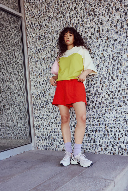 Eve Gravel Zahara Shorts in Vermillion