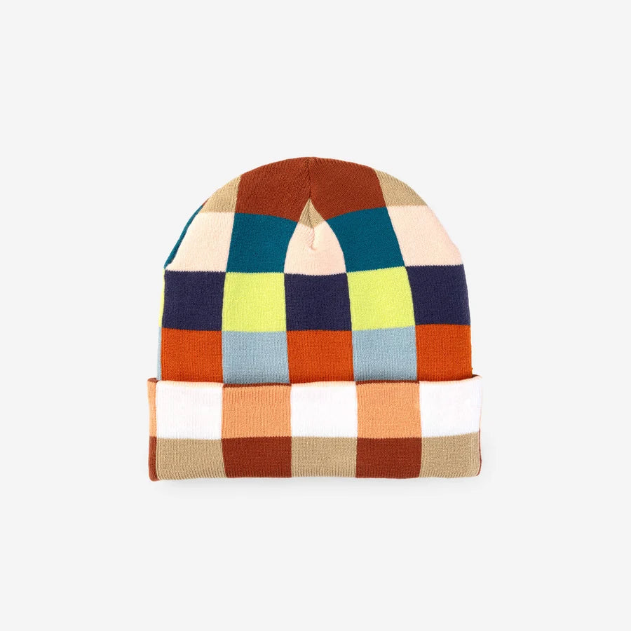 Color Patch Knit Beanie - Sport
