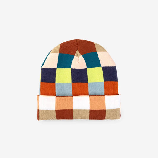 Color Patch Knit Beanie - Sport