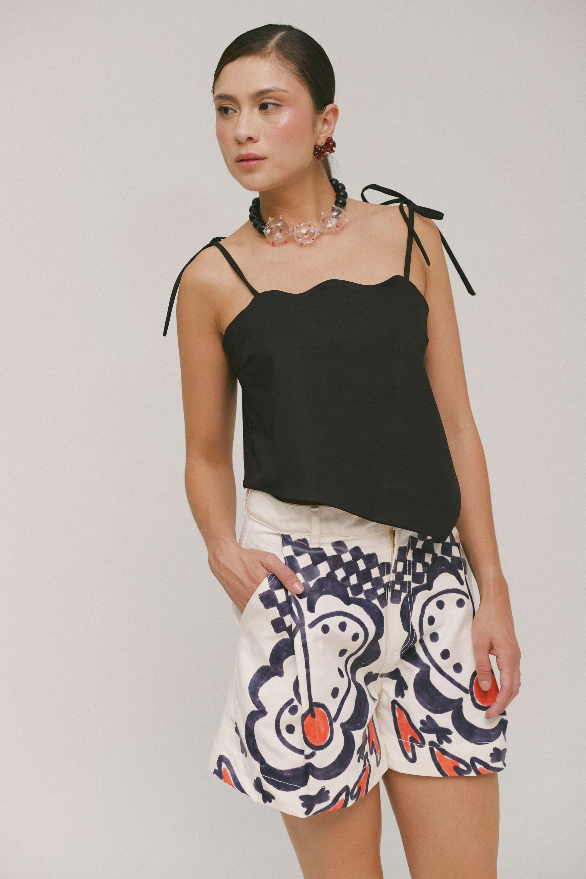 Asymmetrical Scalloped Top