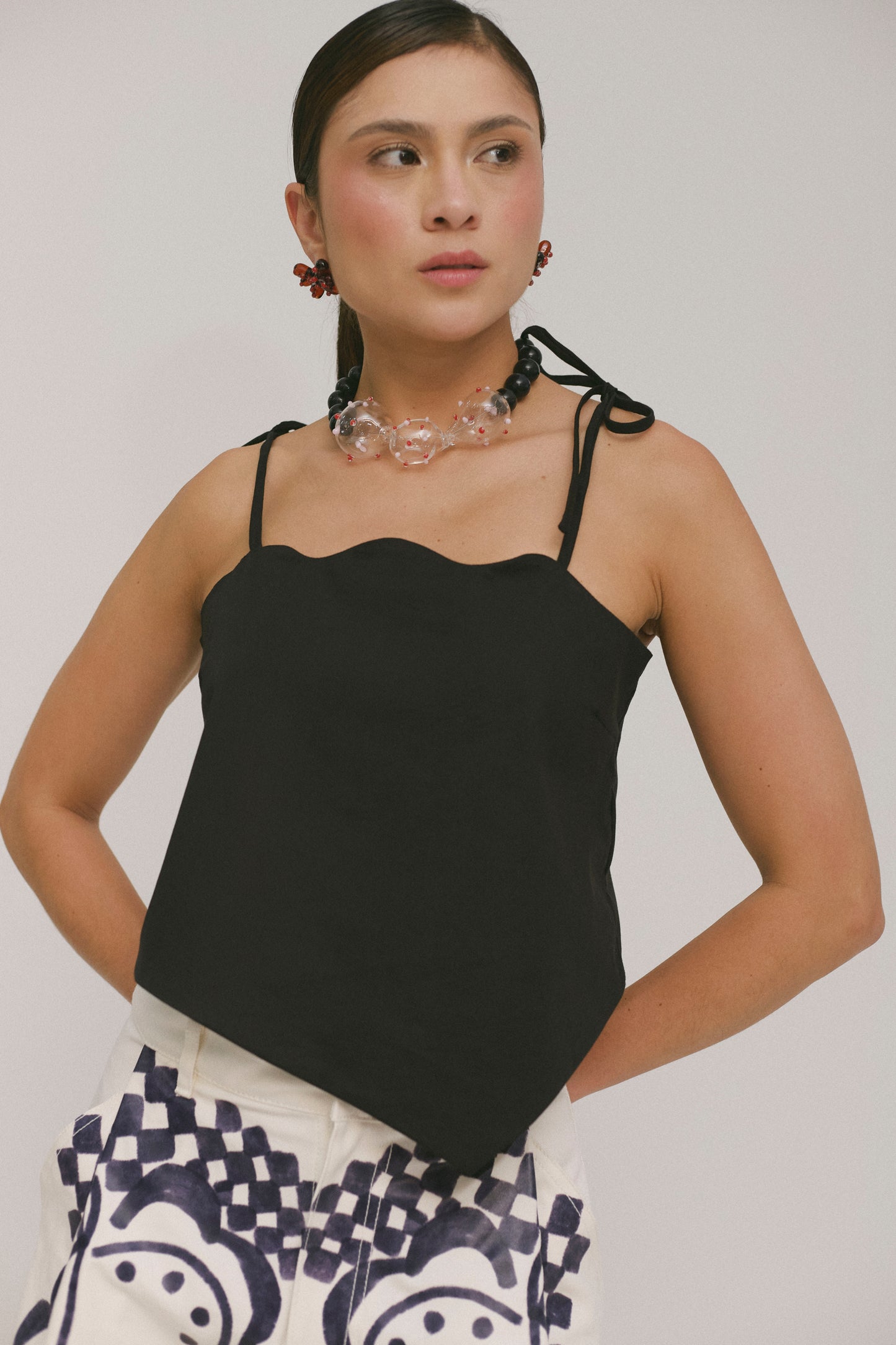 Asymmetrical Scalloped Top