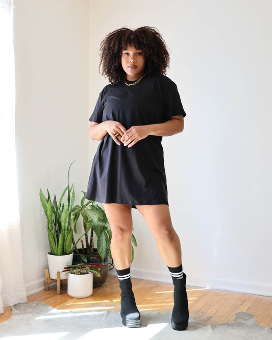 Imani Tee Dress - Black