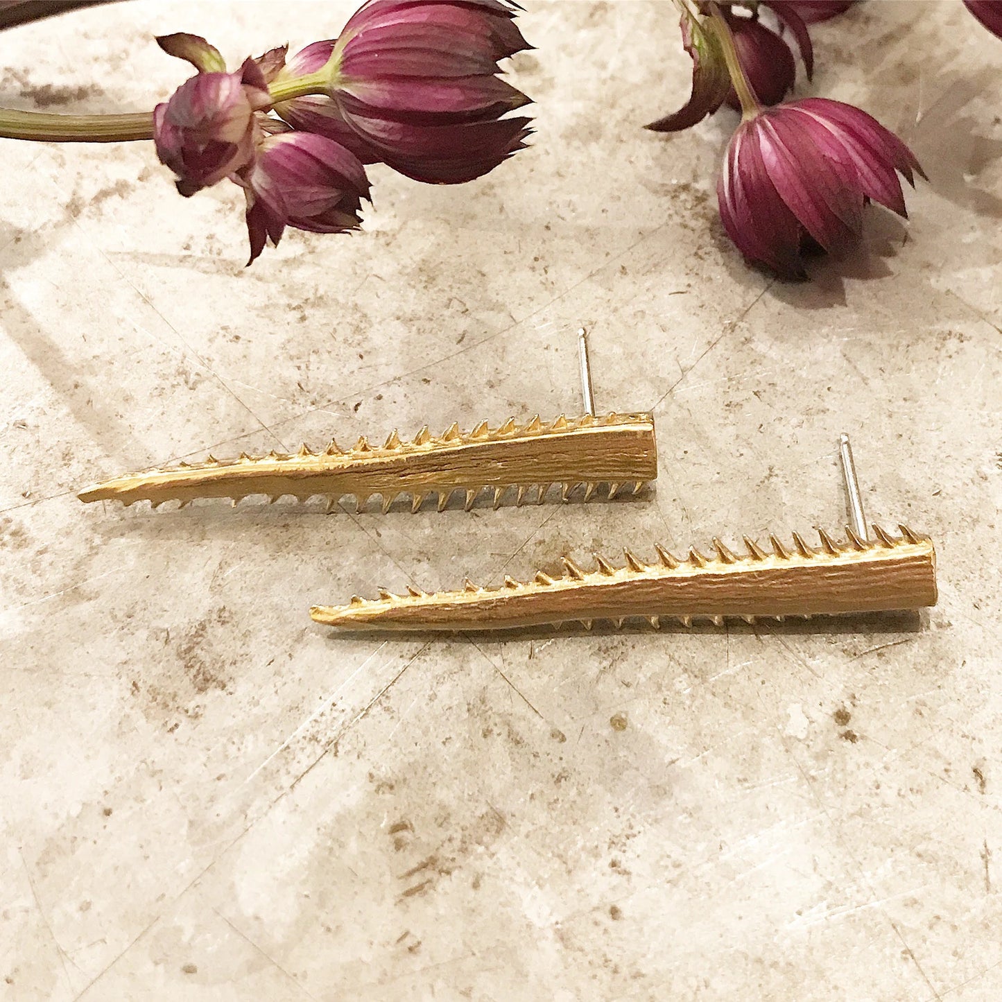 Spiny Ray Stud Earrings