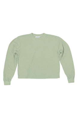 Cropped Long Sleeve Hemp Tee - Pistachio