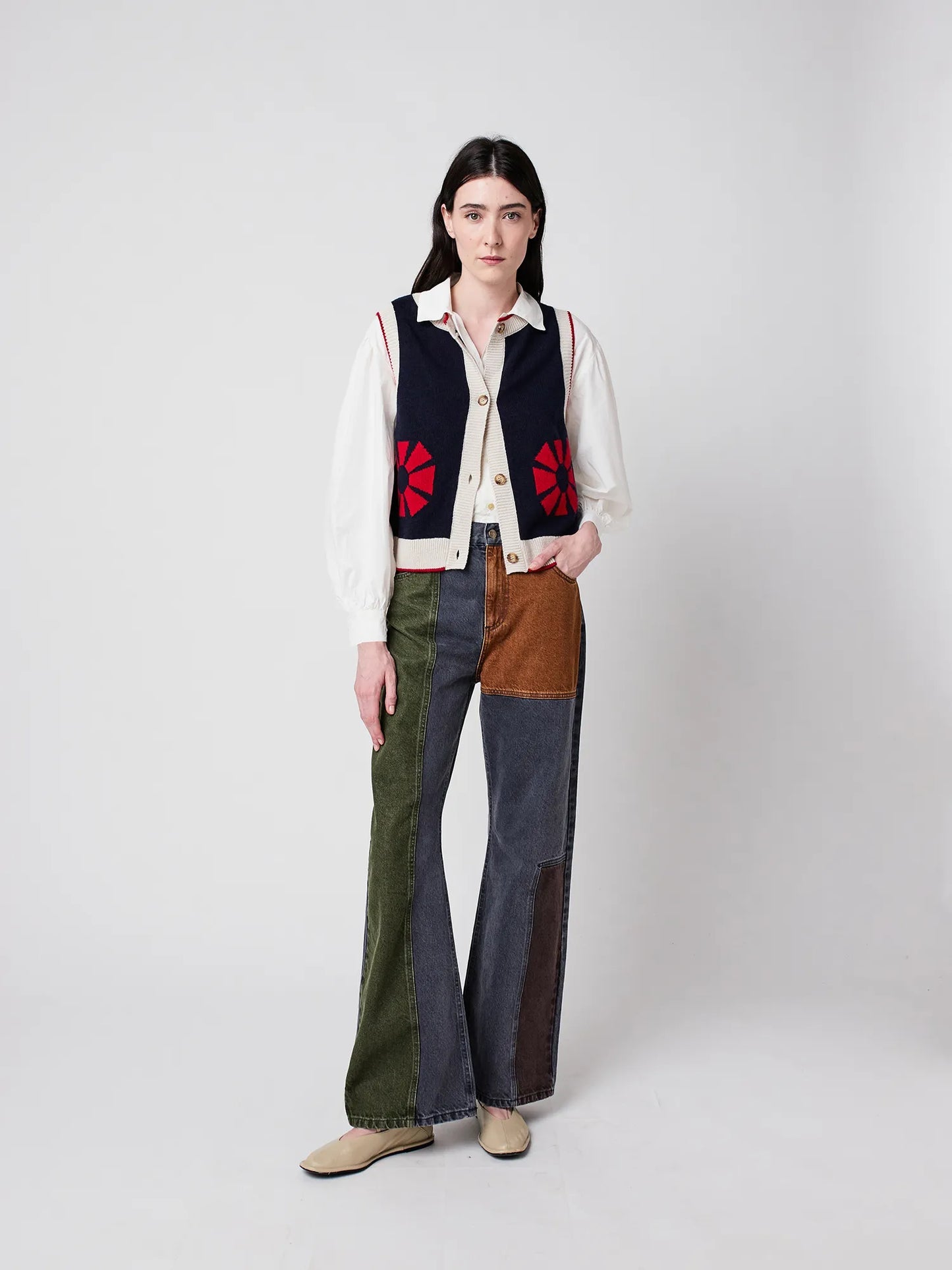Flower Knitted Vest