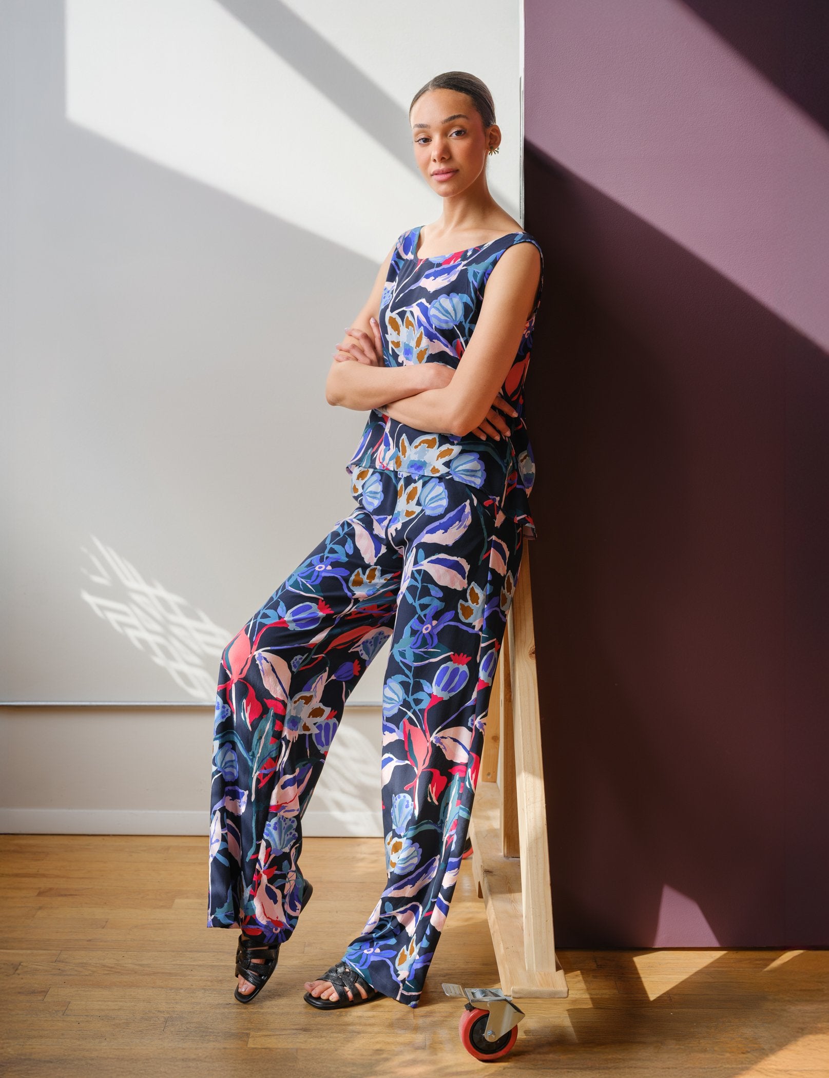 Luzon Pants in Midnight Ruby