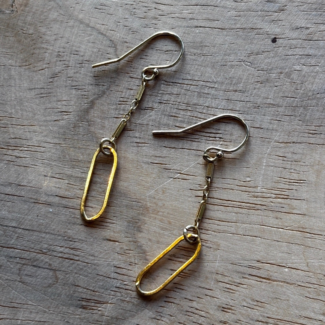 Shiny Paperclip Link Chain Drop Earrings