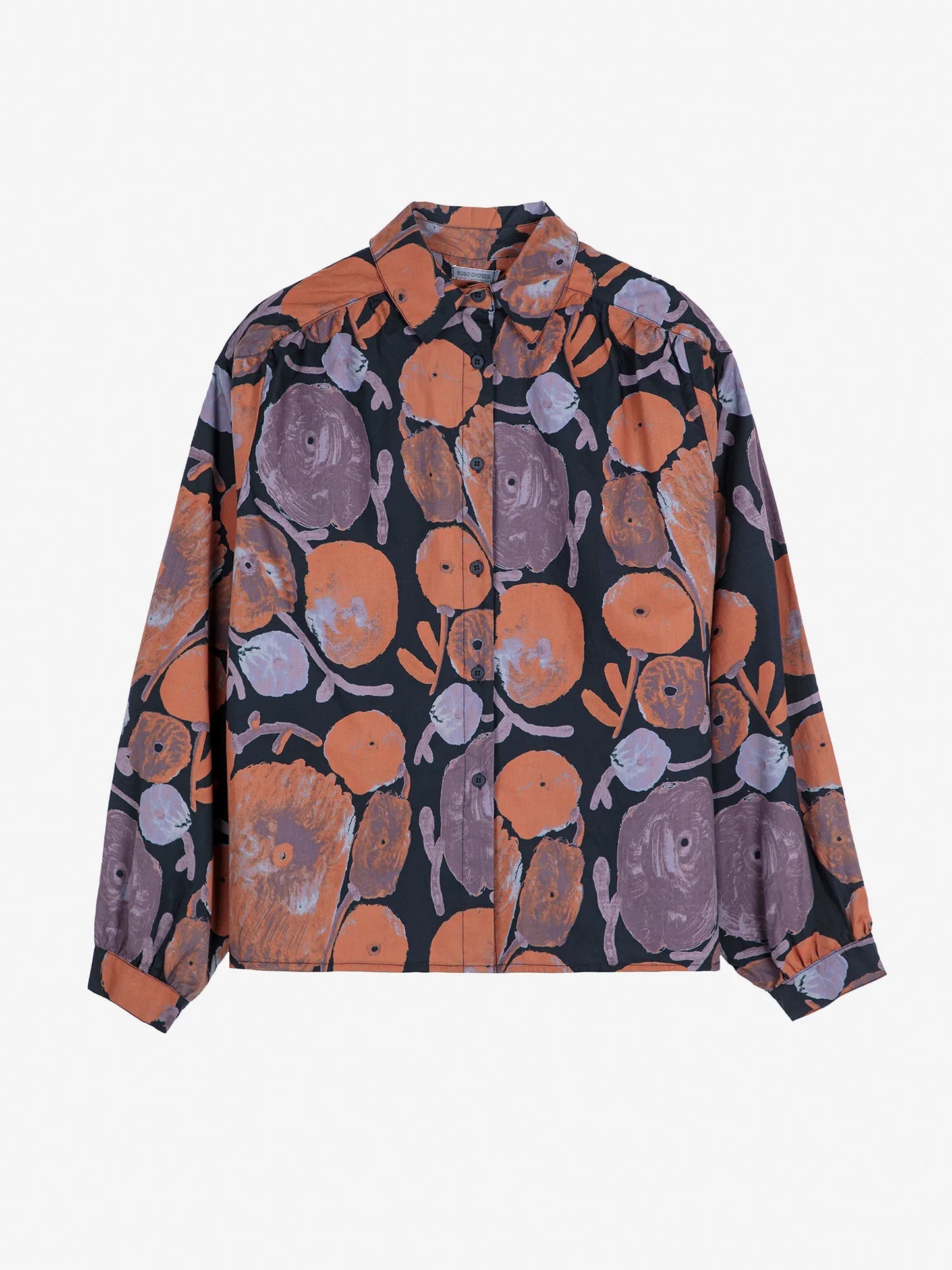 Dahlia Patterned Gathered Shirt