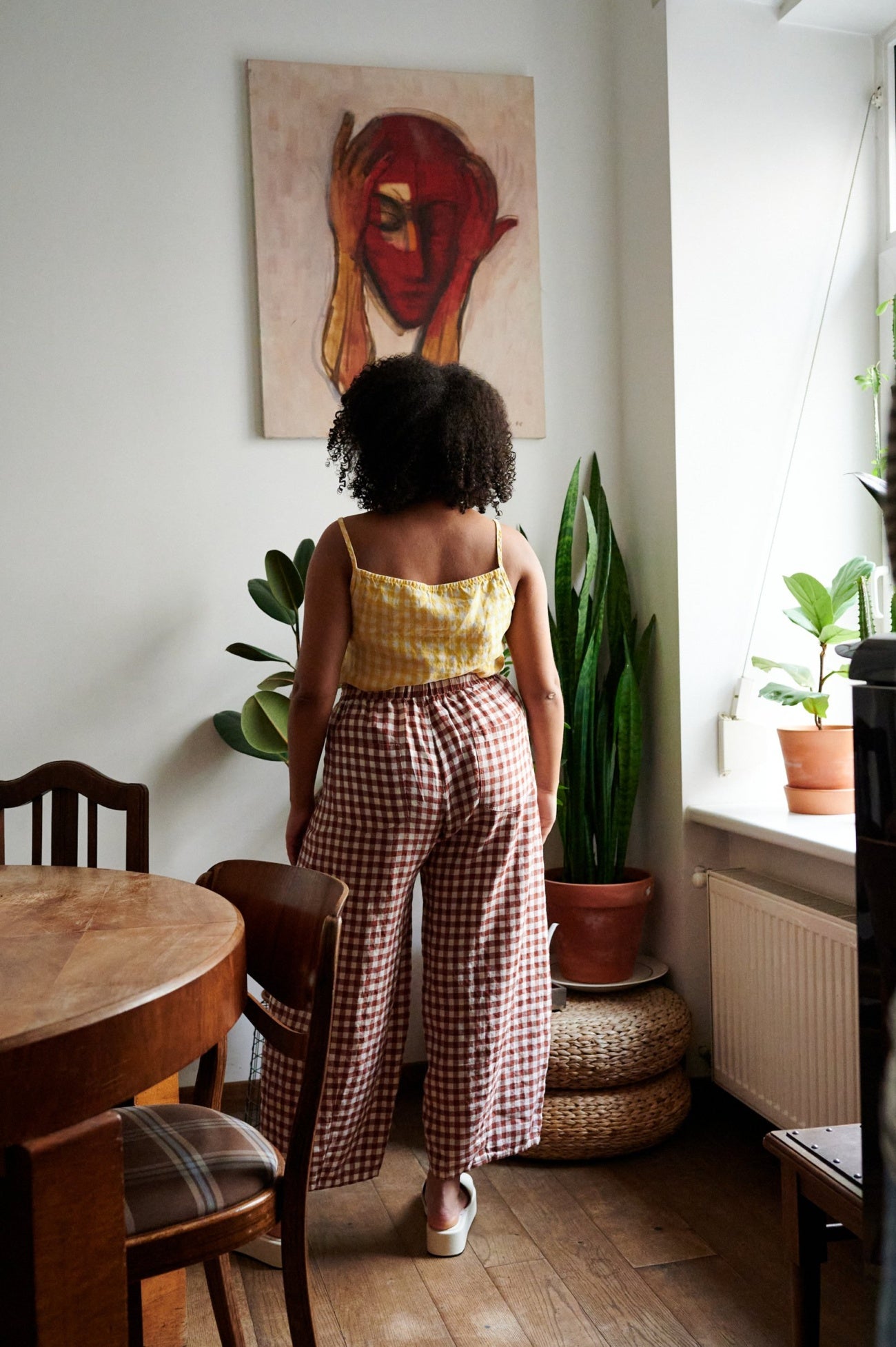 Frankie Pants in Terracotta Gingham