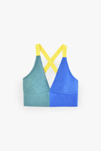 Fuzzy Bra Top in Beryl Blue