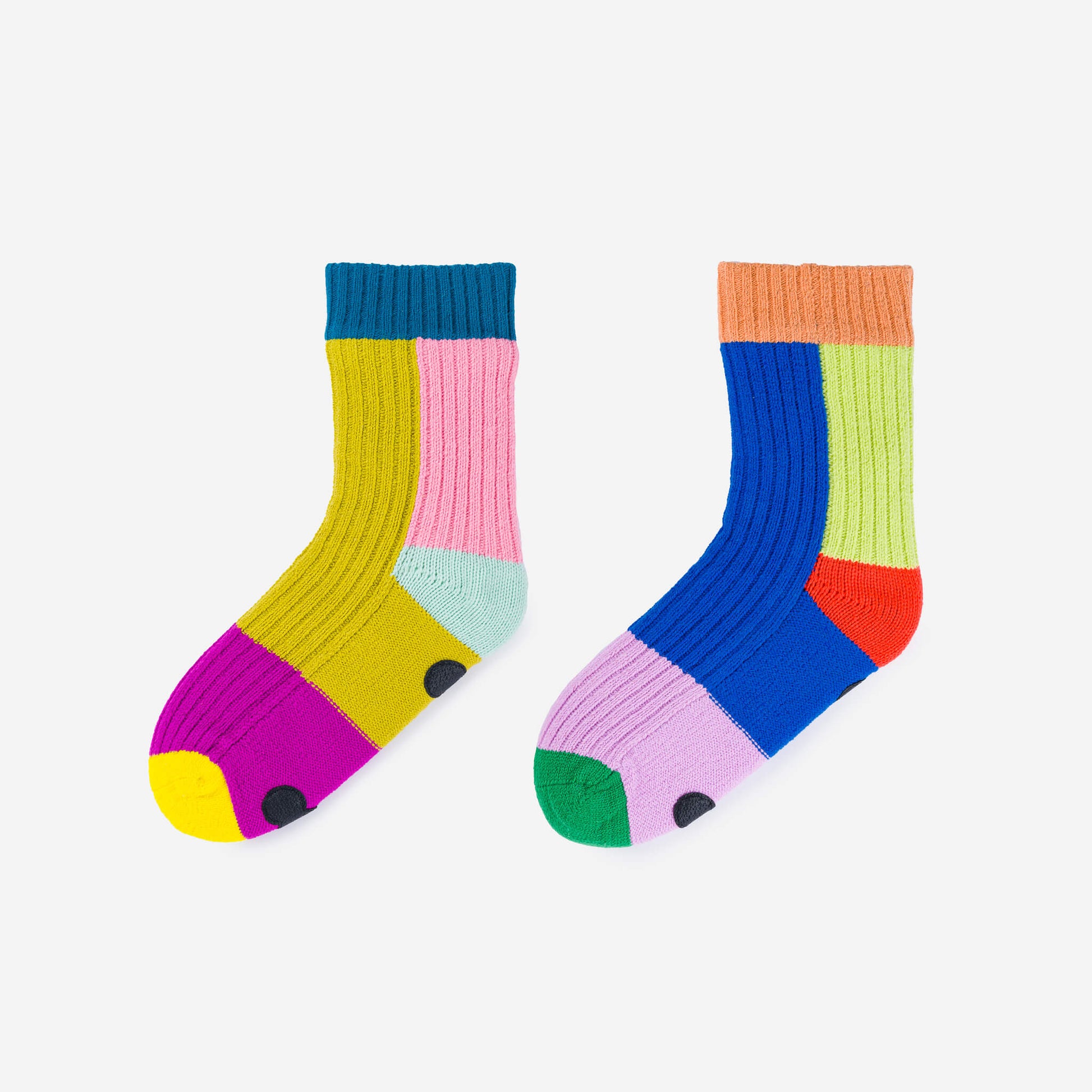 Mismatch House Socks - Rainbow