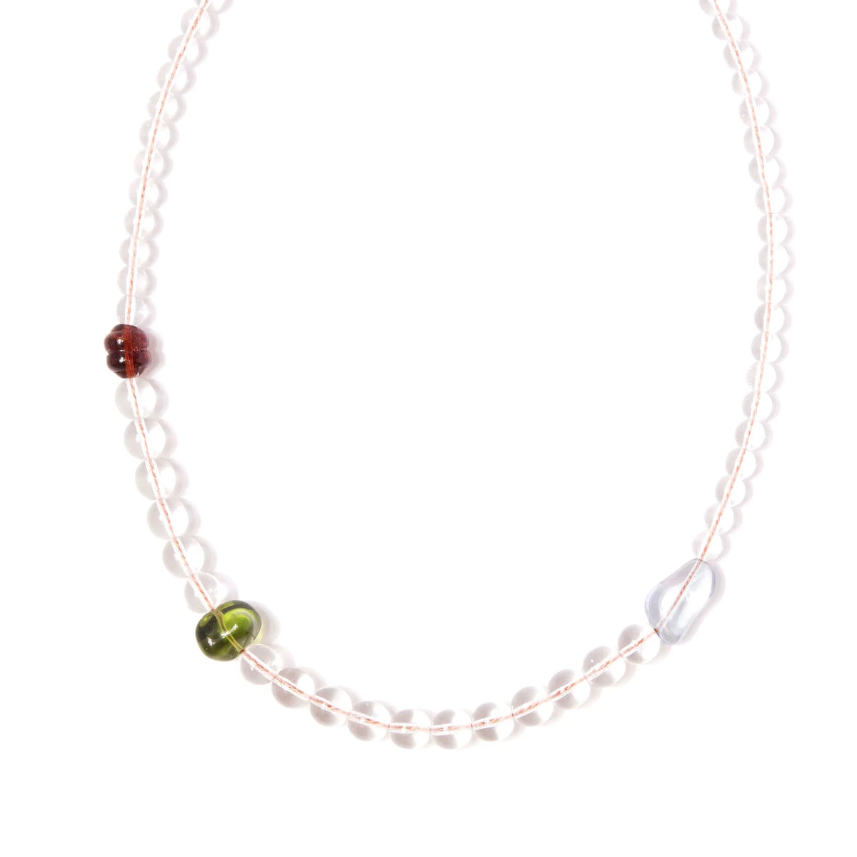 Floating Necklace - Sapphire, Olive, and Mocha