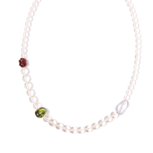 Floating Necklace - Sapphire, Olive, and Mocha