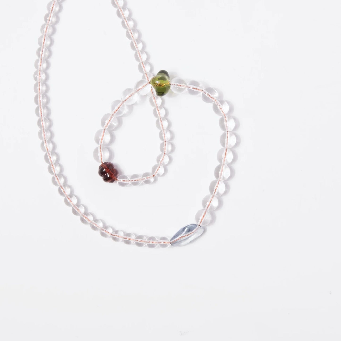 Floating Necklace - Sapphire, Olive, and Mocha