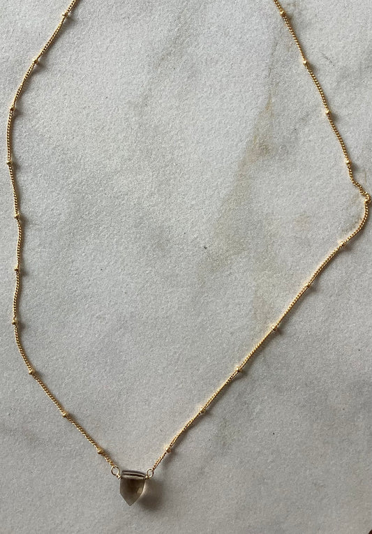 Smoky Quartz Charm Necklace
