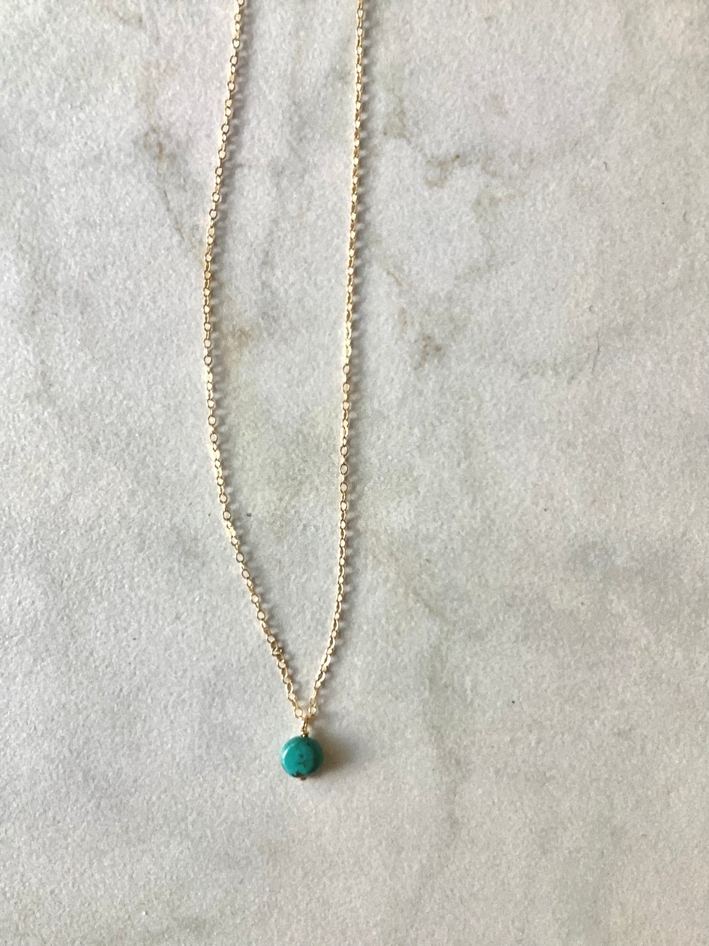 Dainty Turquoise Charm Necklace