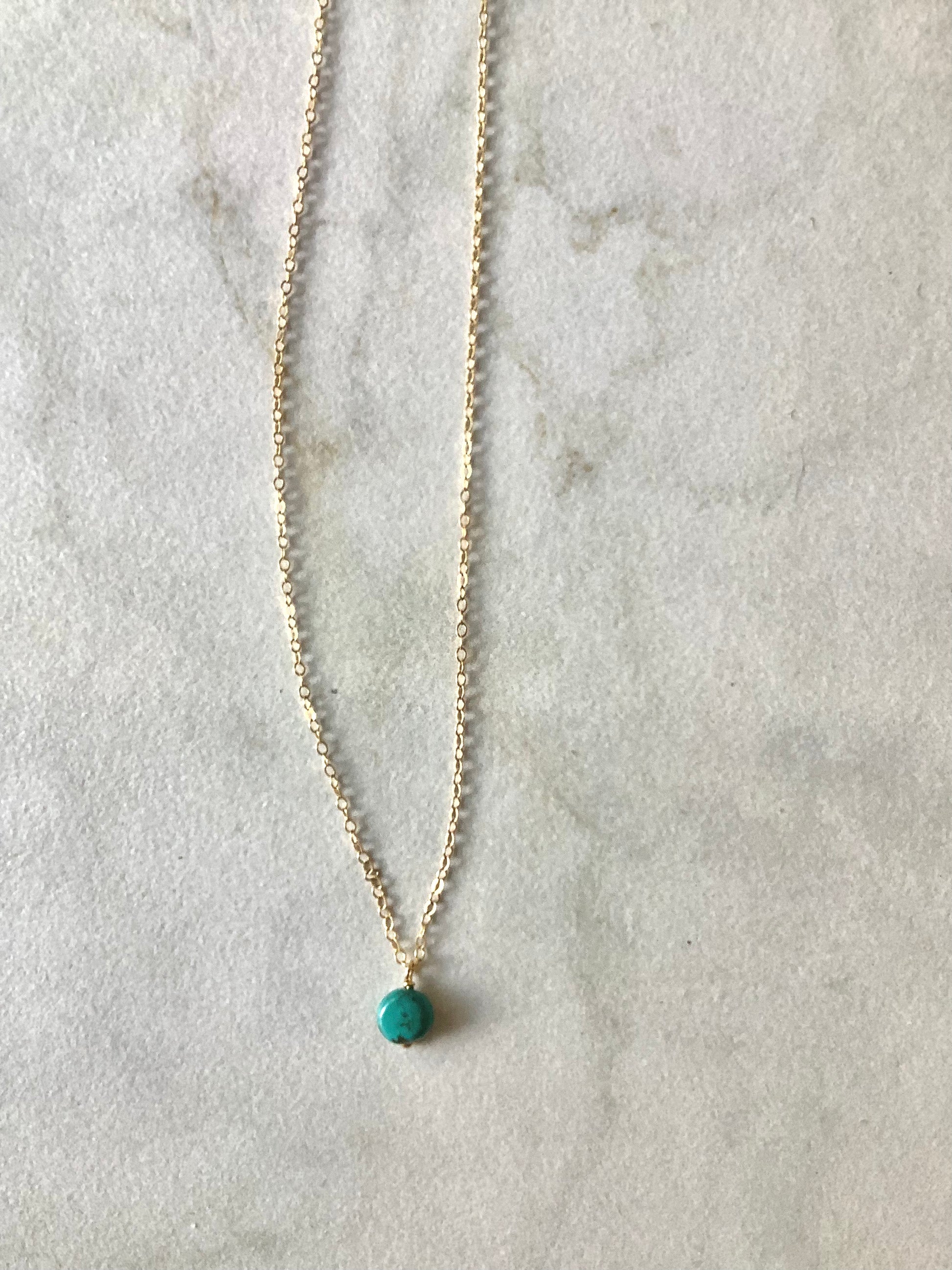 Dainty Turquoise Charm Necklace