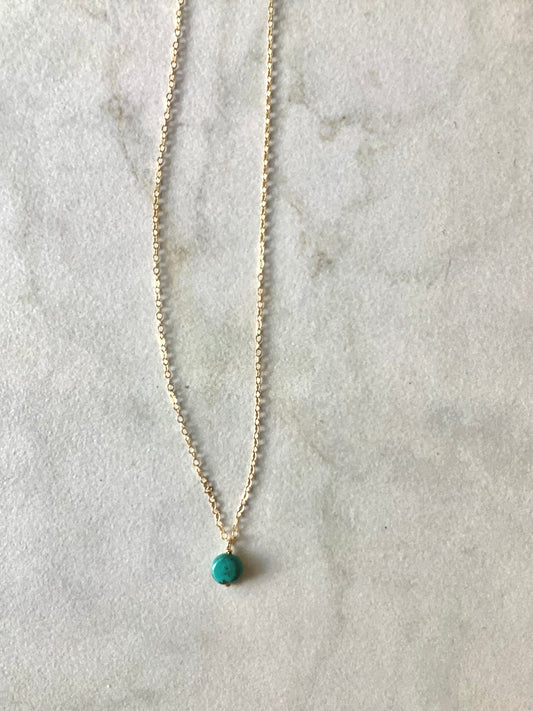 Dainty Turquoise Charm Necklace